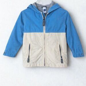 GAP 2T Lightweight Hooded Jacket Blue & Gray/Off white